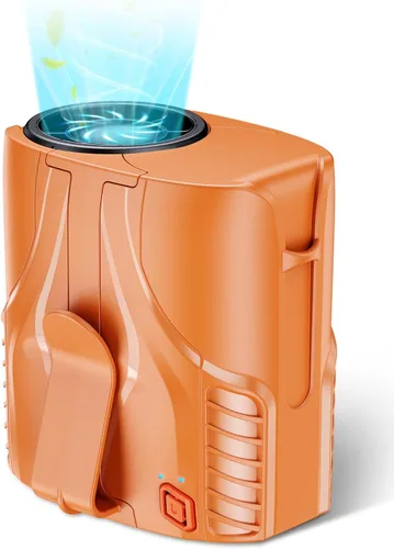Vista 10 de 2025 Ventilador de cintura portátil personal y ventilador de cuello, motor sin escobillas de 14000RPM, tiempo de funcionamiento recargable de 40H