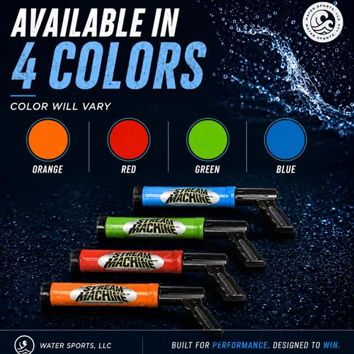 Vista 2 de Water Sports Stream Machine - Cañón de pistola de agua, fuerte, divertida y potente, juguete de piscina para todas las edades, cañón único de 8
