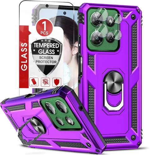 Vista 271 de LeYi Funda para Moto G Stylus 2022 4G (no compatible con 5G), funda para Moto G Stylus con 2 protectores de pantalla, funda protectora de grado Oro