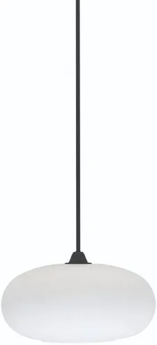 Vista 61 de Toltec Lighting Paramount - Mini colgante de 1 luz en acabado negro mate con cristal de arte perla de 7 pulgadas y estilo negro