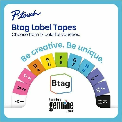 Vista 6 de BTAG231 12MM BLACK ON WHITE TAPE