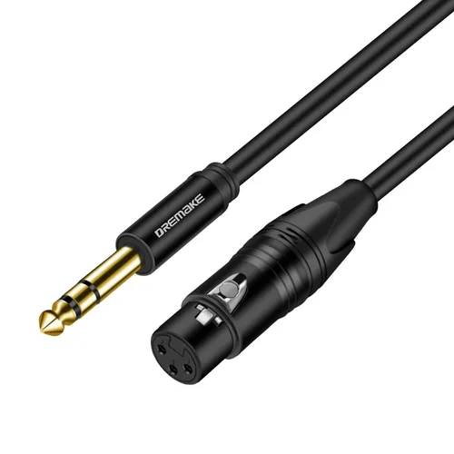 Vista 7 de Cable de audio XLR equilibrado de 10 pies a 1/4, Jack de 0.250 in (1/4 pulgada) TRS macho a XLR hembra Cable de micrófono de interconexión de señal
