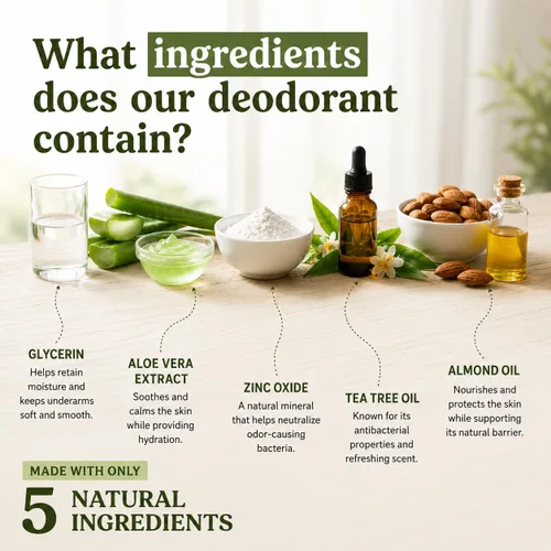 Vista 4 de Crema desodorante natural antitranspirante para hombres y mujeres, desodorante sin aluminio para pieles sensibles, protección duradera, sin manchas