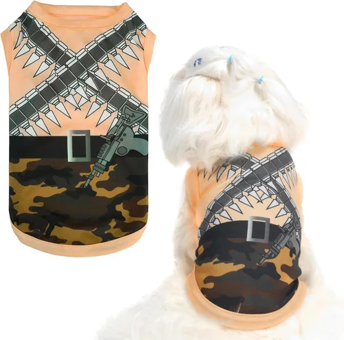 Vista 22 de BINGPET Bad to The Bone - Camiseta de algodón suave para cachorros, transpirable, ligera, para disfraz de perro, chaleco sin mangas, lavable a
