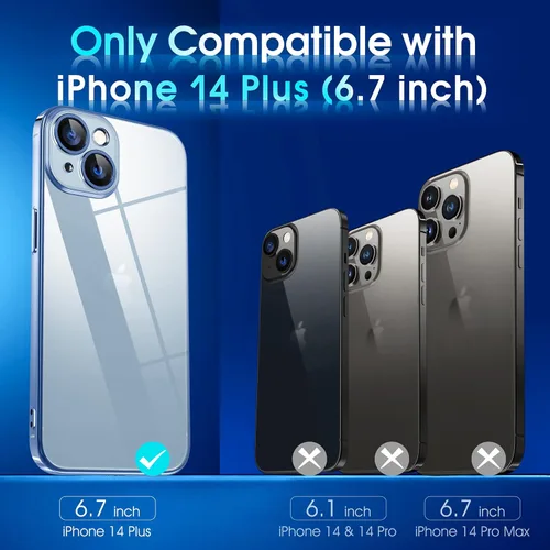 Vista 838 de Supdeal Funda cristalina transparente para iPhone 11, [No se amarillea] [Protección de la cámara] [Probado contra caídas de grado militar] Funda