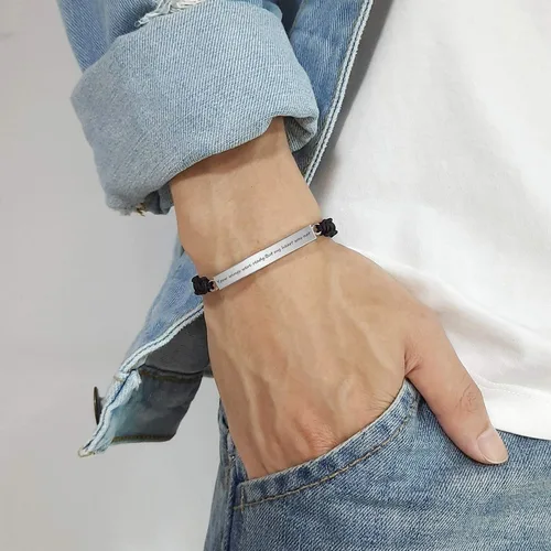 Vista 80 de Pulsera de urna personalizada para cenizas, recuerdos de joyería de cremación para mujeres y hombres, pulsera ajustable de cuerda tejida hecha a