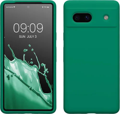 Vista 363 de kwmobile Funda Compatible con Google Pixel 6 Pro - Funda de Teléfono de Silicona TPU con Acabado Suave - Azul Caribe