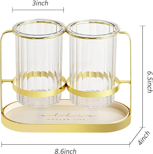 Vista 7 de Soporte dorado para utensilios de cocina y cubiertos para fiesta, cubiertos, cuchara, tenedor, organizador de encimera para cocina, restaurante