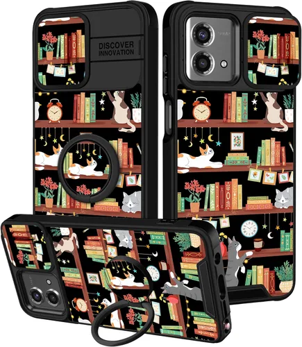 Vista 45 de Funermei Funda para Moto G Stylus 5G 2022, funda para teléfono con diseño de calavera de esqueleto para mujeres y niñas, diseño gótico, Como