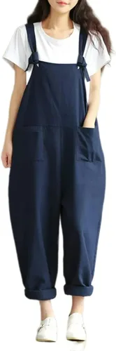 Vista 72 de PAODIKUAI Overol casual con estampado de calavera para mujer, overol suelto con bolsillos