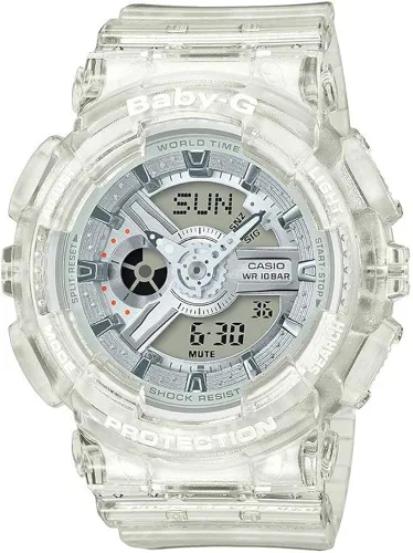 Vista 2 de Casio Baby-G BA-110CR-7ADR Reloj digital de cuarzo blanco para mujer Blanco Digital mecánico