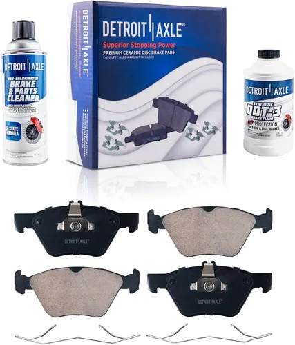 Vista 131 de Detroit Axle - Pastillas de Freno Delantero Izquierdo Reemplazo de Pinza de Disco para Dodge Ram 1500 Dakota Mitsubishi Raider - Juego de 3 piezas