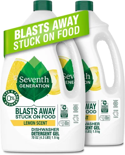 Vista 8 de Seventh Generation Gel detergente para lavavajillas para platos espumosos, sin fragancia, 42 onzas, paquete de 6