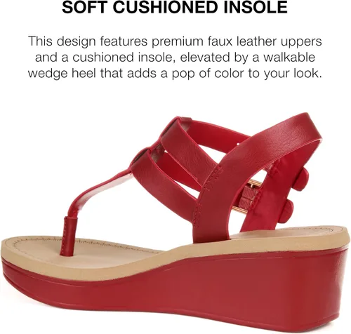 Vista 4 de Journee Collection Sandalias de cuña Tru Comfort Foam Bianca para mujer Blanco 0