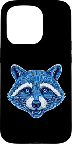Vista 14 de Raccoon Electronic Computer Circuit CPU Art Case for iPhone 17