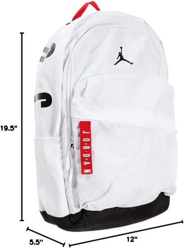 Vista 7 de Nike Jordan Air Patrol Pack, Blanco, Tamaño único, Computadora portátil