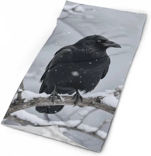 Vista 3 de Neck Gaiter Upf 50 Sun Protection Black Crow Face Mask Cover Moisture Wicking & Quick Dry Neckerchief Seamless Headwear Ski Gaiter Breathable Sports