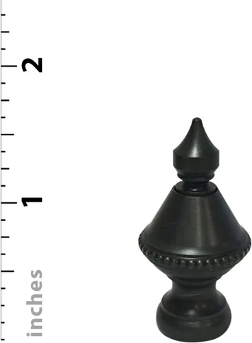 Vista 3 de Royal Designs - Urna puntiaguda de 1.6 pulgadas para pantalla de lámpara, bronce aceitado, juego de 2