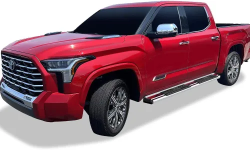 Vista 6 de APS Estribos cromados estilo OE Nerf compatibles con Toyota Tundra 2022-2024 CrewMax