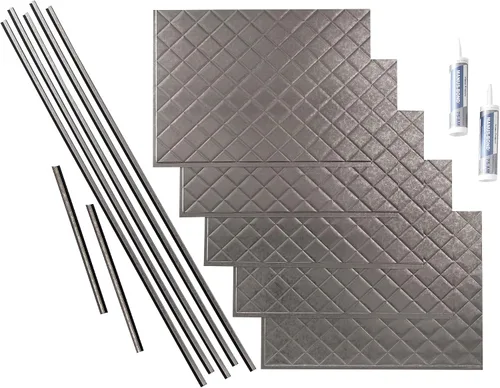 Vista 9 de FASÄDE Kit de protector de vinilo decorativo acolchado de 15 pies cuadrados en plata argente