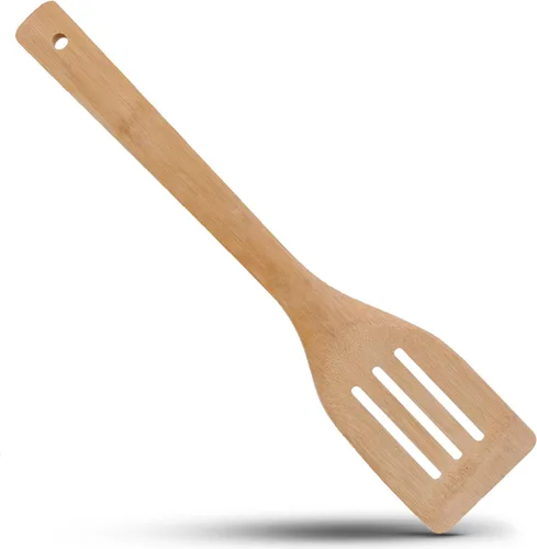 Vista 2 de Alpine Cuisine 9.5-Inch Stainless Steel BBQ Turner Spatula with Heat-Resistant POM Handle, Sturdy Grilling Spatula for Flipping Burgers, Steaks, and