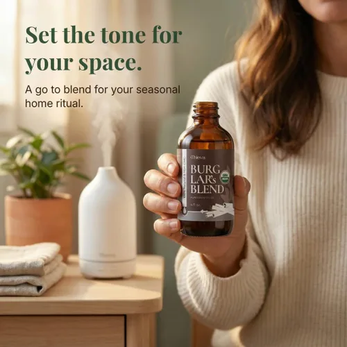 Vista 7 de THIEVA Burglar's Blend - Aceite esencial de 4 onzas – Mezcla de aceite puro orgánico USDA para limpieza doméstica de temporada, bienestar y difusor