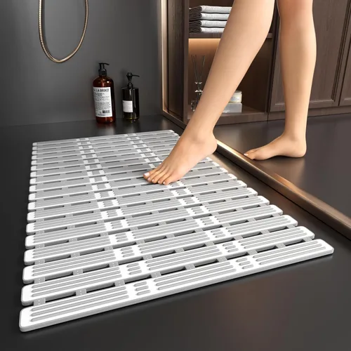 Vista 18 de XIYUNTE Tapete de Ducha Antideslizante para Bañera - 27 X 16 Pulgadas Tapete de Bañera TPE Tapetes de Ducha Antideslizantes para Interior de Ducha