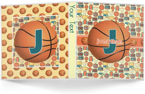 Vista 2 de Carpeta personalizada de baloncesto con 3 anillas, 1 pulgada, multicolor