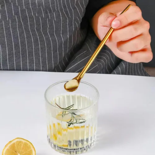 Vista 3 de 8 popotes de yerba mate, de acero inoxidable reutilizables dorados, cucharas con cepillo de limpieza para pajitas