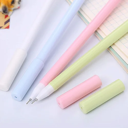 Vista 4 de KRIZJUES 12 unidades de bolígrafos de tinta de gel Kawaii bonitos, adecuados para escribir, regalos para niños y maestros, recarga negra de 0.5mm