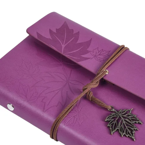 Vista 3 de Diario de escritura de cuero, cuaderno clásico encuadernado en espiral de 5 pulgadas, cuaderno de bocetos recargable, regalos con diarios de viaje