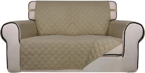 Vista 196 de PureFit - Funda de sofá acolchada reversible, protector de muebles impermeable, funda de sofá lavable con espuma antideslizante y correas elásticas