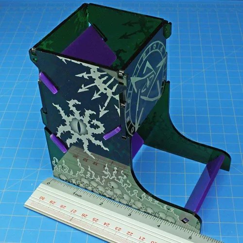 Vista 2 de LITKO Cthulhu - Torre de dados Rodillo de dados Vaso de dados Botas de dados Compatible con Arkham Horror y Eldritch Horror