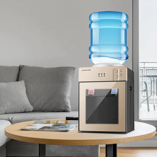 Vista 5 de Dispensador de agua fría y caliente independiente, dispensador de agua de 75 a 550 W, mini refrigeración pequeña de escritorio de bebida automática