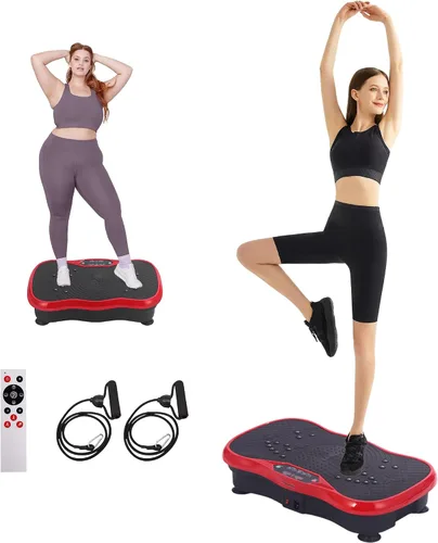 Vista 7 de Whole Body Vibration Plate Exercise Machine – Power Vibrating Plate for Lymphatic Drainage Weight Loss, Shake Plate Exercise Platform with Touch
