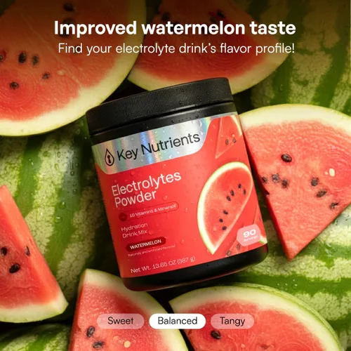 Vista 21 de KEY NUTRIENTS Electrolitos en polvo sin azúcar, limonada de maracuyá con 6 electrolitos y minerales, fibra prebiótica y polvos de hidratación