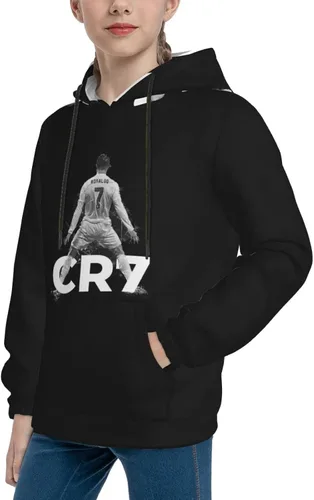 Vista 7 de LUJA DLING Ronaldo #7 Cr7 - Sudadera con capucha para adolescentes con bolsillo
