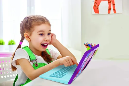 Vista 3 de LEXIBOOK, Portátil congelado, educativo y bilingüe italiano/inglés, juguete para niñas con 124 actividades para aprender, jugar juegos y música