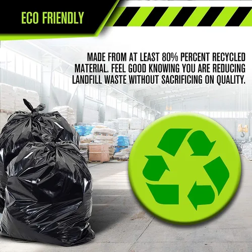 Vista 6 de Aluf Plastics Bolsas de basura negras resistentes de 65 galones, 1.5 mil, 50 x 48 pulgadas, paquete de 5000 unidades, para contratistas, exteriores