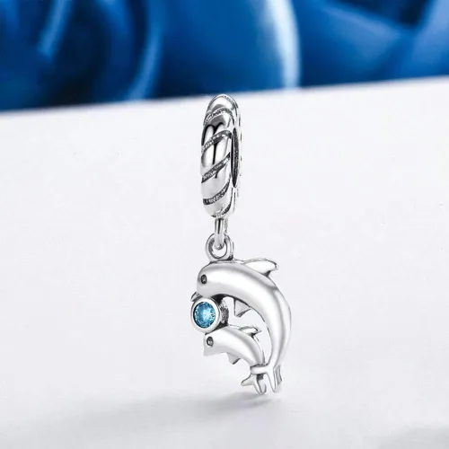 Vista 2 de Junyi Jewelry Abalorio de plata de ley 925 con diseño de animales de la suerte, para pulsera Pandora