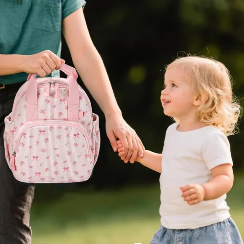 Vista 5 de Bluboon Mochila para niñas y niños de 2 a 4 años, lindas mochilas preescolares de 12 pulgadas, bolsas de guardería para niños, viajes escolares