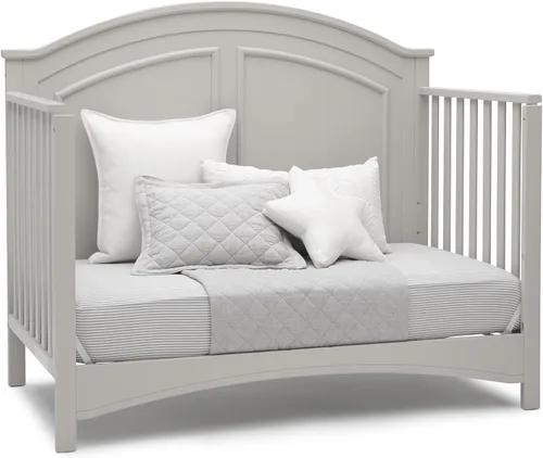 Vista 11 de Delta Children Perry, cuna convertible 6 en 1 - Certificada Greenguard Gold, color gris Moonstruck Gris (Moonstruck Grey)