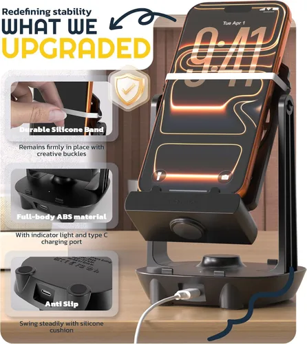 Vista 2 de Orzero Contador de pasos compatible con Pokemon Go Walker, accesorios de columpio de teléfono, podómetro (cable USB) (fácil instalación)