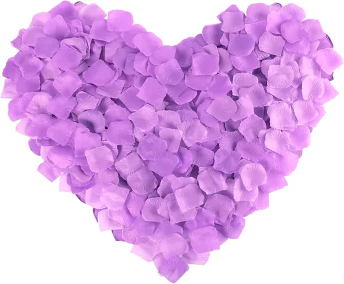 Vista 10 de 1000 pétalos de rosa de seda artificial, para decoración de bodas, fiestas