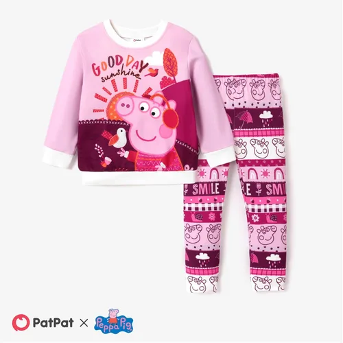 Vista 2 de Peppa Conjunto de 2 piezas de 2 a 6 años de cerdo para niñas pequeñas