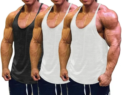 Vista 13 de Muscle Cmdr Camisetas sin mangas para hombre, para fisicoculturismo, gimnasio, entrenamiento, running, T-Shirts atléticas de secado rápido