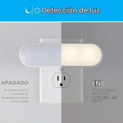 Vista 2 de GE Ultrabrite Barra de Luz LED Luces Nocturnas que se Enchufan a la Pared Decoración de Habitación Iluminación Ambiental Sensor de Anochecer a