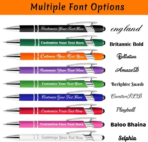 Vista 3 de 24 bolígrafos personalizados con lápiz, bolígrafos de grabado personalizado, impresos con tu logotipo o mensaje para Navidad, graduación