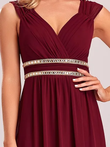 Vista 4 de Vestido Formal Largo Sin Mangas con Cuello en V Sin Mangas para Mujer Ever-Pretty 08697