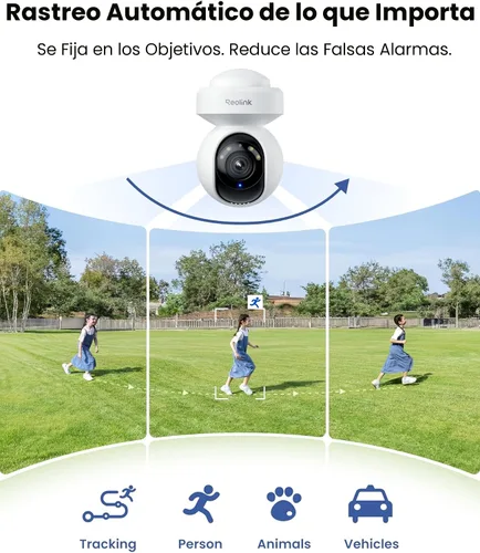 Vista 4 de Cámara de seguridad REOLINK 4K para exteriores con WiFi y enchufe, cámara PTZ para seguridad del hogar, nueva tecnología Wi-Fi 6, seguimiento